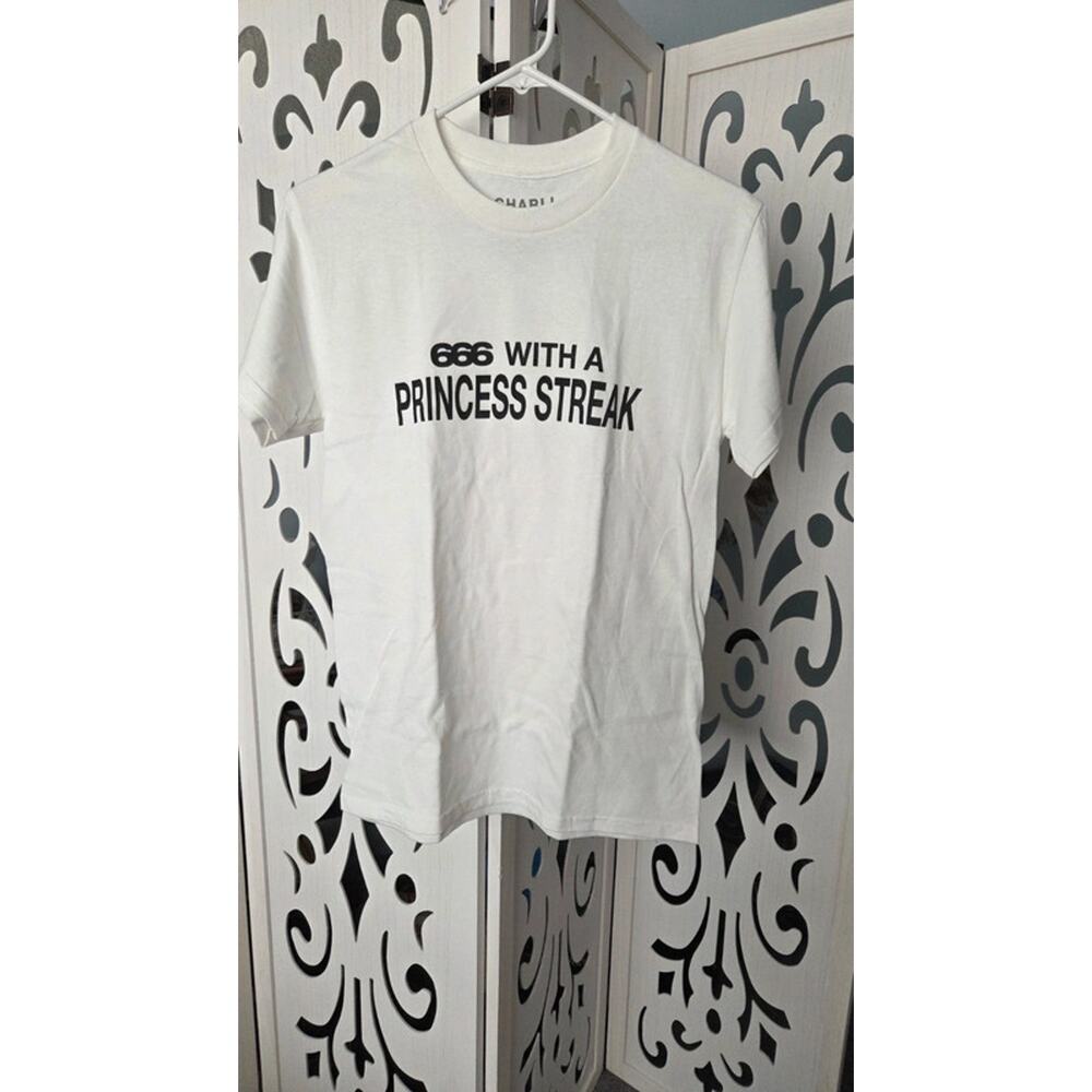 Charli XCX 666 With A Princess Streak Graphic Tee Medium White Y2K Pop